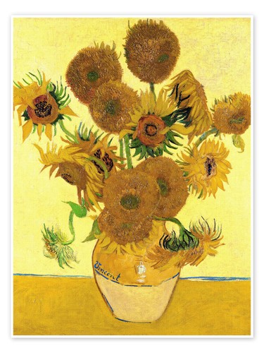 Poster fünfzehn sonnenblumen - poster,